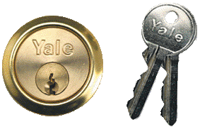 Yale lock and key
